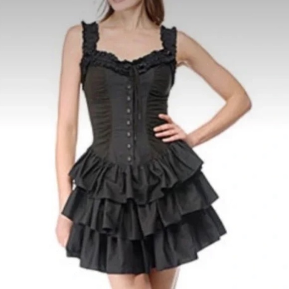 Betsey Johnson Dresses & Skirts - Betsey Johnson Vintage Black Ruffle Dress